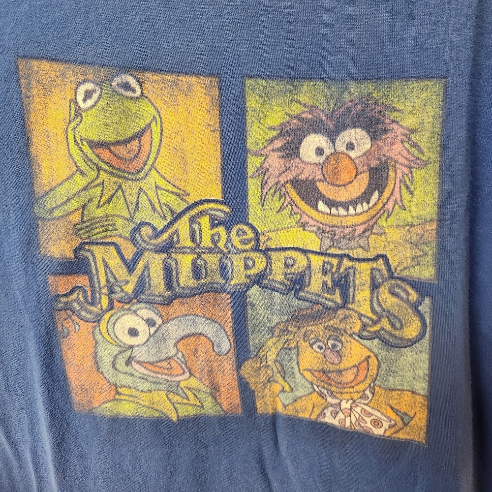 Disney Muppets Shirt Mens Medium Blue Graphic Tee Unisex - Picture 6 of 6